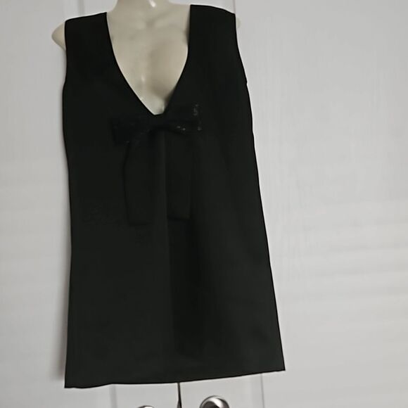 H&M Bow-Front Sleeveless Mini Dress Black Small - Picture 2 of 16
